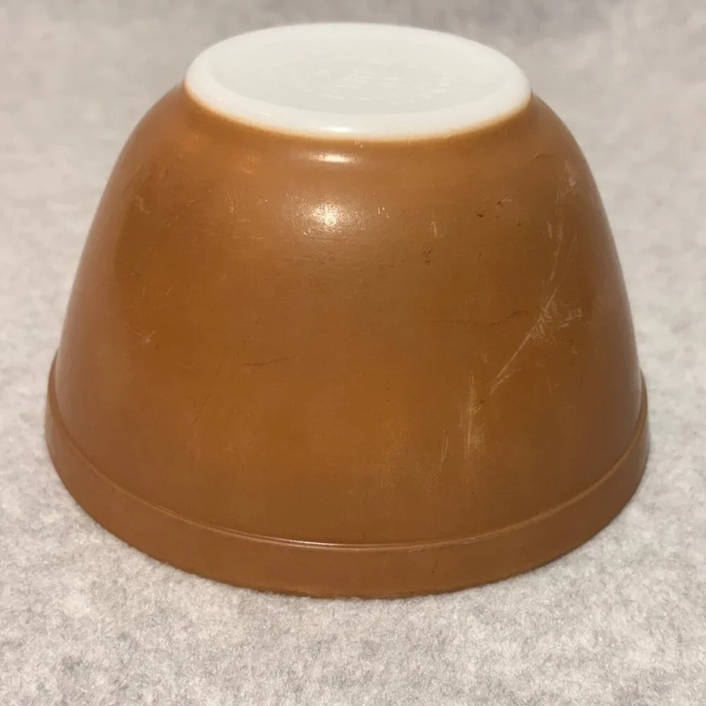 Vintage PYREX Bowl Brown #401 Nesting Mixing Ovenware Kitchen Made in USA - Picture 6 of 8